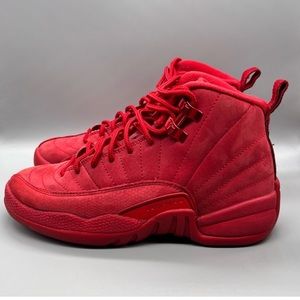 Jordan Retro 12 Youth Size 3.5 Gym Red Suede Lace Up Sneakers 153265-601 Shoes
